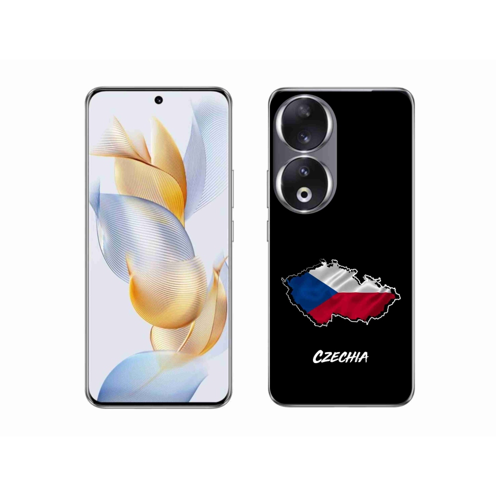 Gélový kryt mmCase na Honor 90 - Czechia čierne pozadie