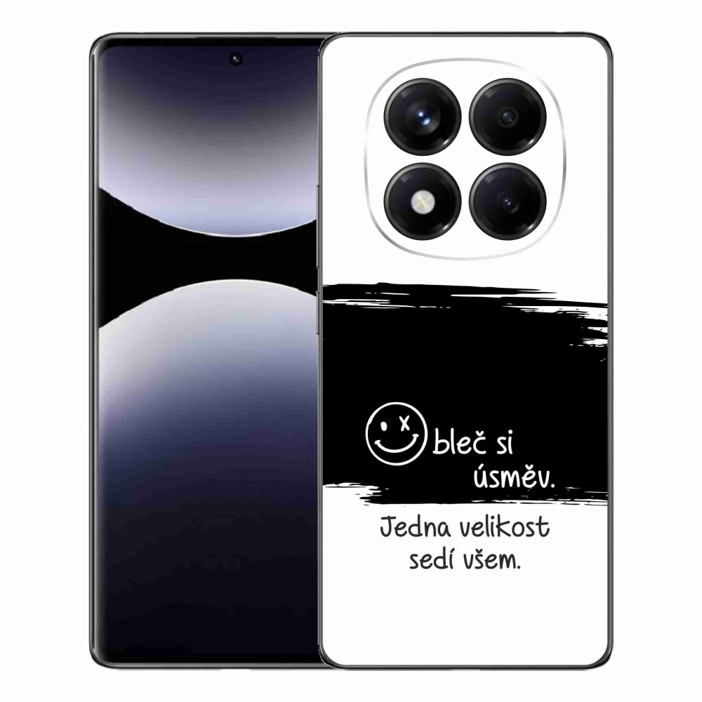 Gélový kryt mmCase na Xiaomi Redmi Note 14 Pro - vtipný text 8 čiernobiele pozadie