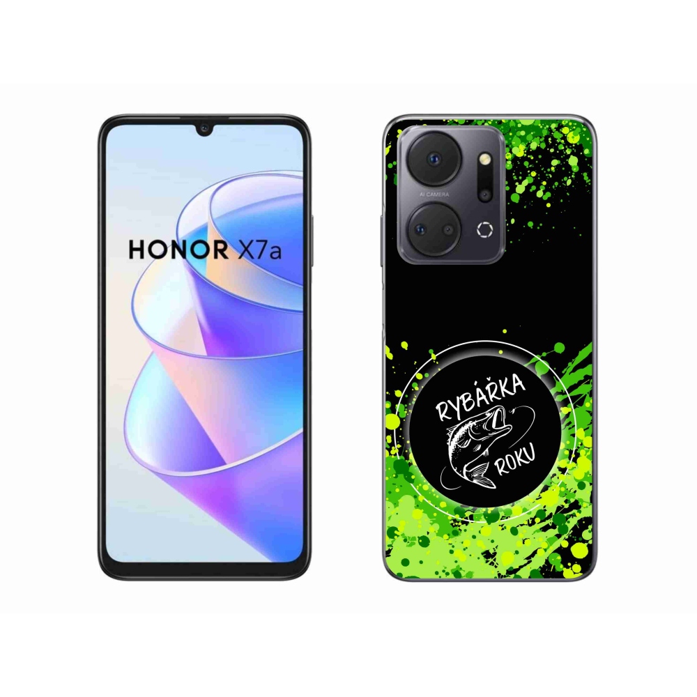 Gélový kryt mmCase na Honor X7a - rybárka roku čierne pozadie
