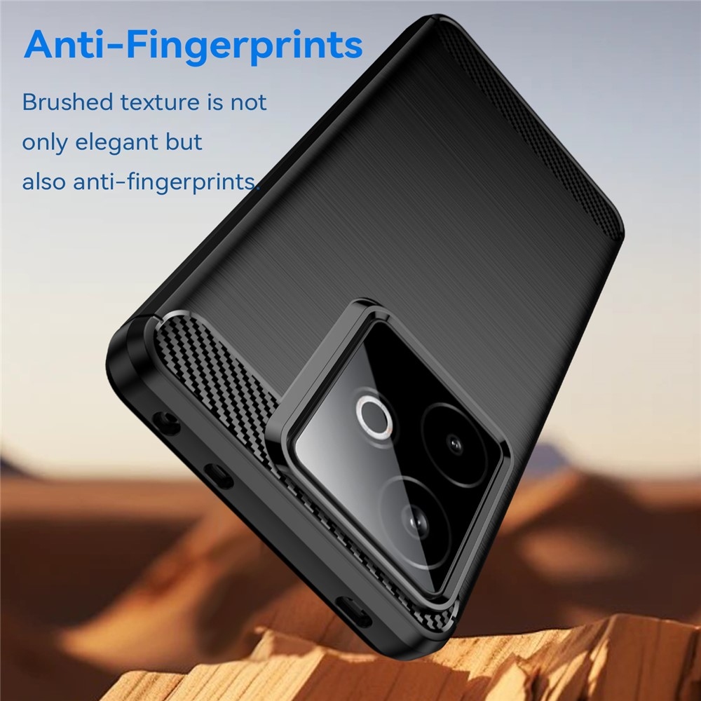 Carbon odolný gélový obal na Realme GT 7 5G/GT 7T 5G - čierny