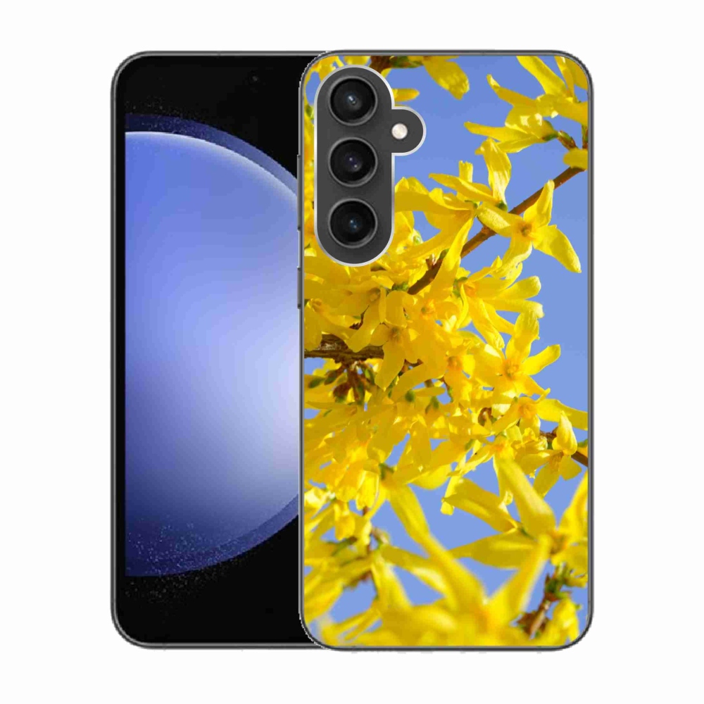 Gélový kryt mmCase na Samsung Galaxy S23 FE - žlté kvety