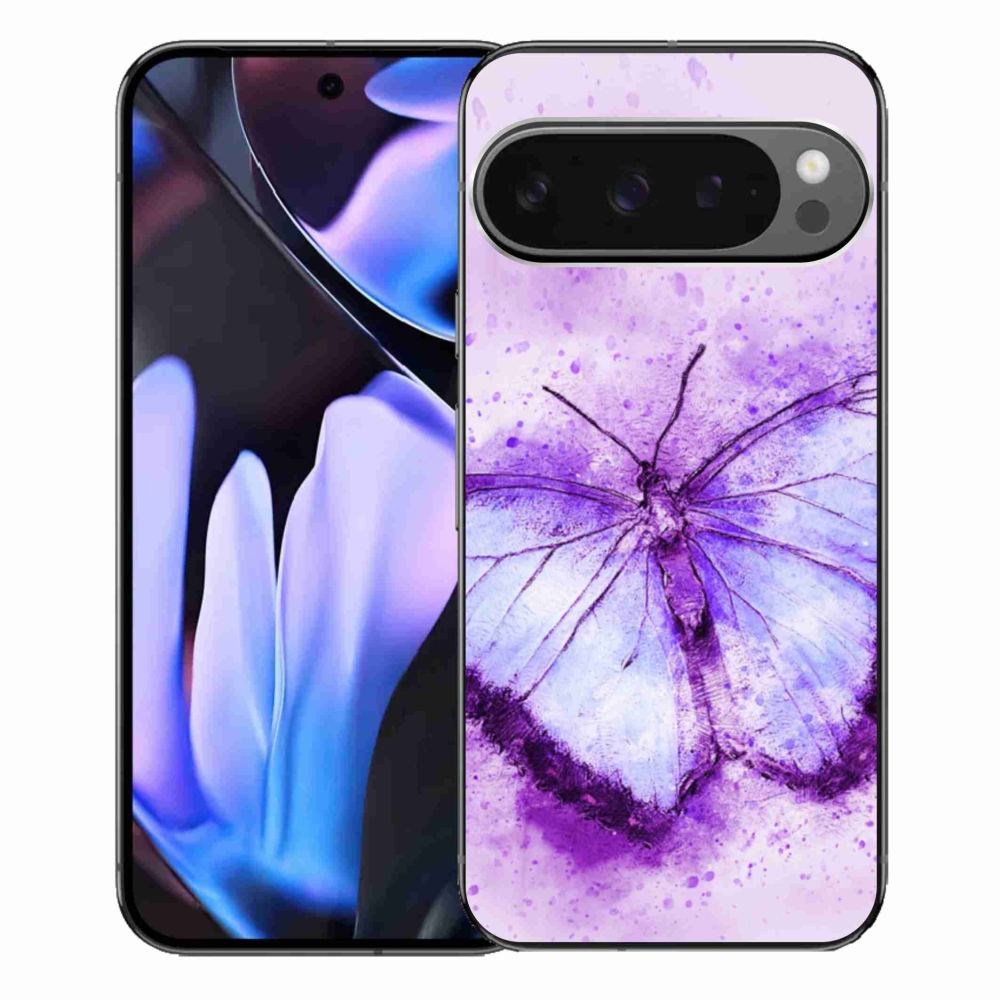 Gélový kryt mmCase na Google Pixel 9 Pro XL - fialový motýľ