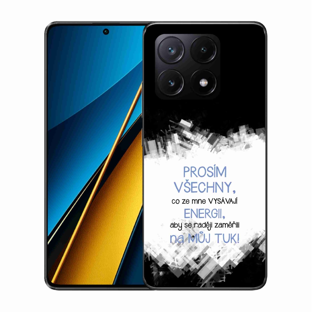 Gélový kryt mmCase na Xiaomi Poco X6 Pro 5G - vtipný text 1 modrý