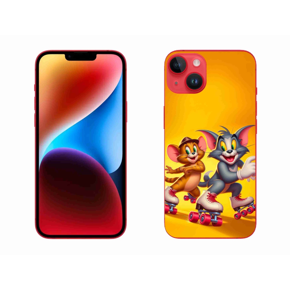 Gélový kryt mmCase na iPhone 14 Plus - tom a jerry