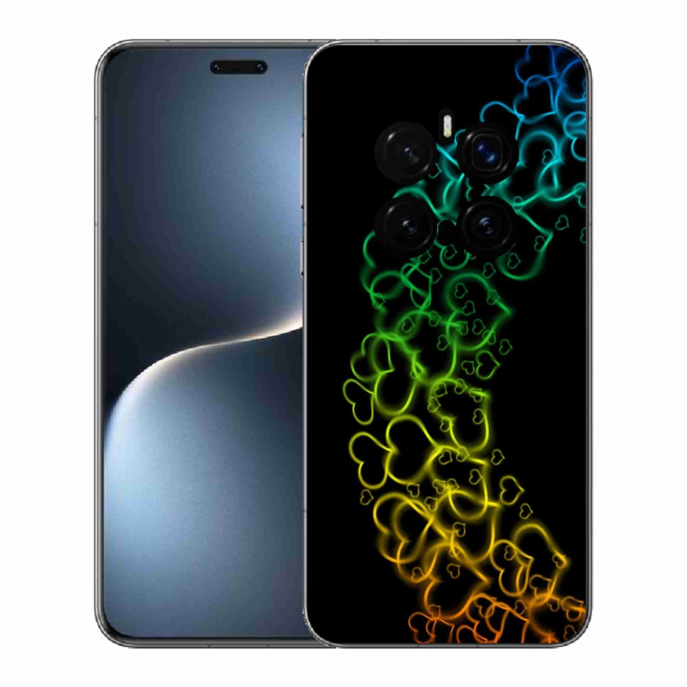 Gélový kryt mmCase na Honor Magic 7 Pro 5G - farebné srdiečka