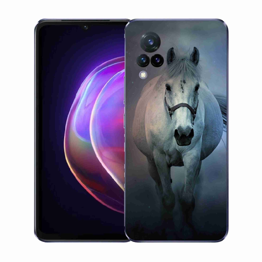 Gélový kryt mmCase na Vivo V21 4G/5G - bežiaci biely kôň