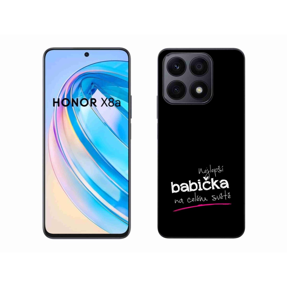 Gélový kryt mmCase na Honor X8a - najlepšia babička 4 čierne pozadie