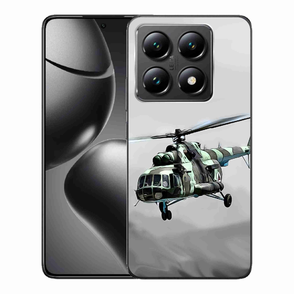 Gélový kryt mmCase na Xiaomi 14T - vojenský vrtuľník