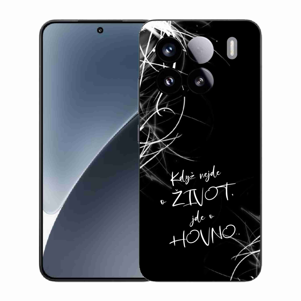 Gélový kryt mmCase na Xiaomi 15 - vtipný text 16 čierne pozadie