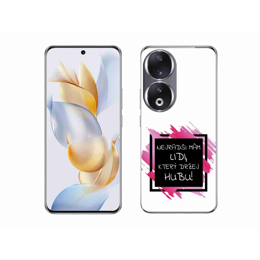 Gélový kryt mmCase na Honor 90 - vtipný text 7 čiernobiele pozadie