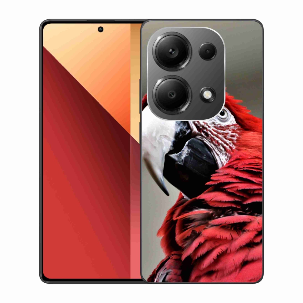 Gélový obal mmCase na Xiaomi Redmi Note 13 Pro 4G/Poco M6 Pro - papagáj ara červený