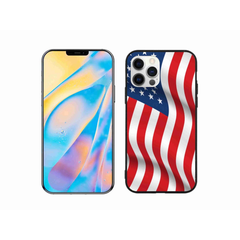 Gélový kryt mmCase na mobil iPhone 12 Pro - USA vlajka