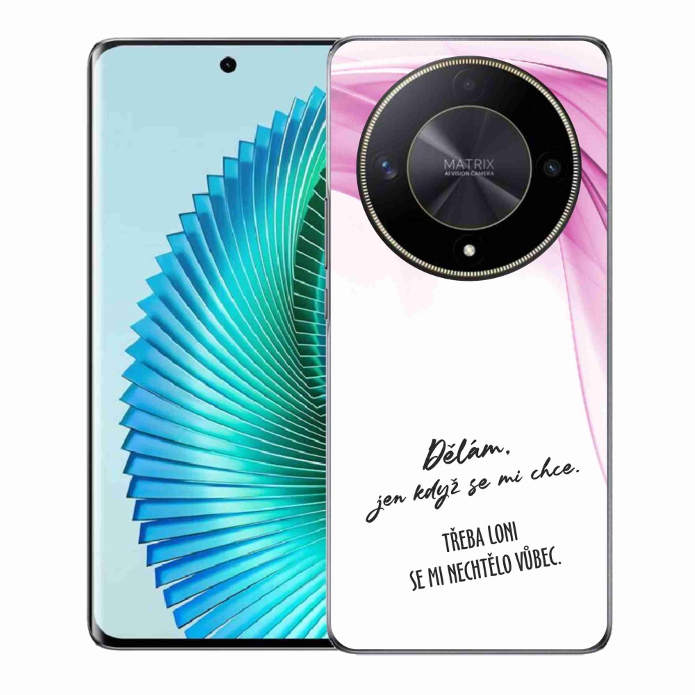 Gélový kryt mmCase na Honor Magic 6 Lite 5G - vtipný text 12 biele pozadie