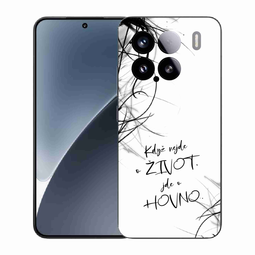 Gélový kryt mmCase na Xiaomi 15 - vtipný text 16 biele pozadie
