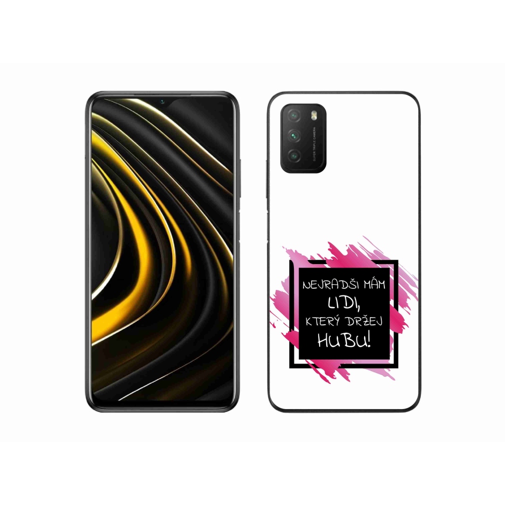 Gélový kryt mmCase na Xiaomi Poco M3 - vtipný text 7 čiernobiele pozadie