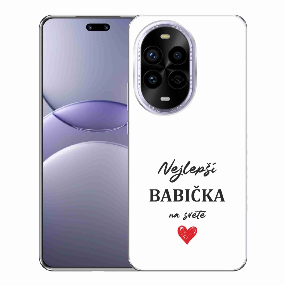 Gélový kryt mmCase na Huawei Nova 13 Pro 5G - najlepšia babička 1 biele pozadie