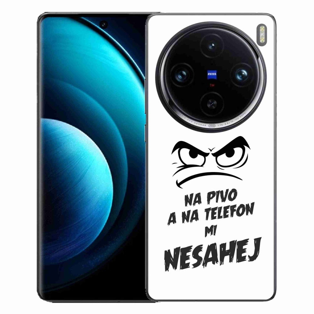 Gélový kryt mmCase na Vivo X100 Pro 5G - pivný motív 2 biele pozadie