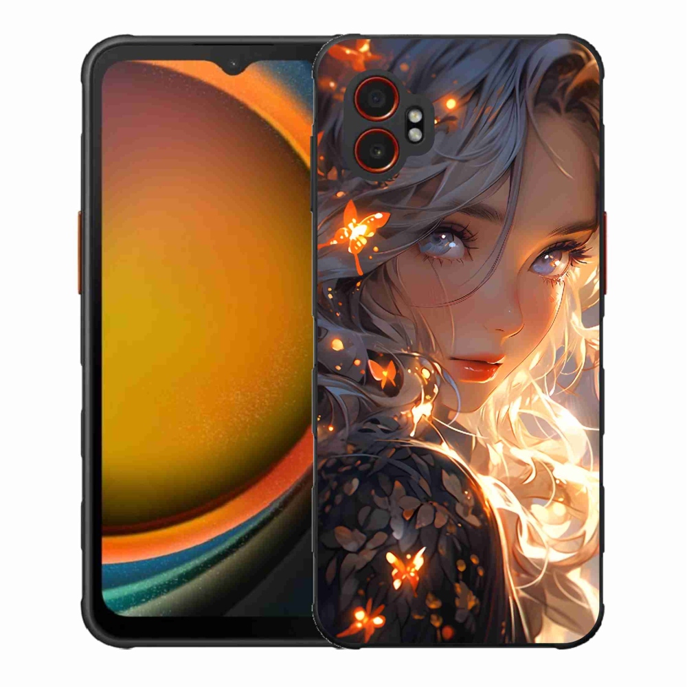 Gélový kryt mmCase na Samsung Galaxy Xcover 7 Pro - dievča a motýle