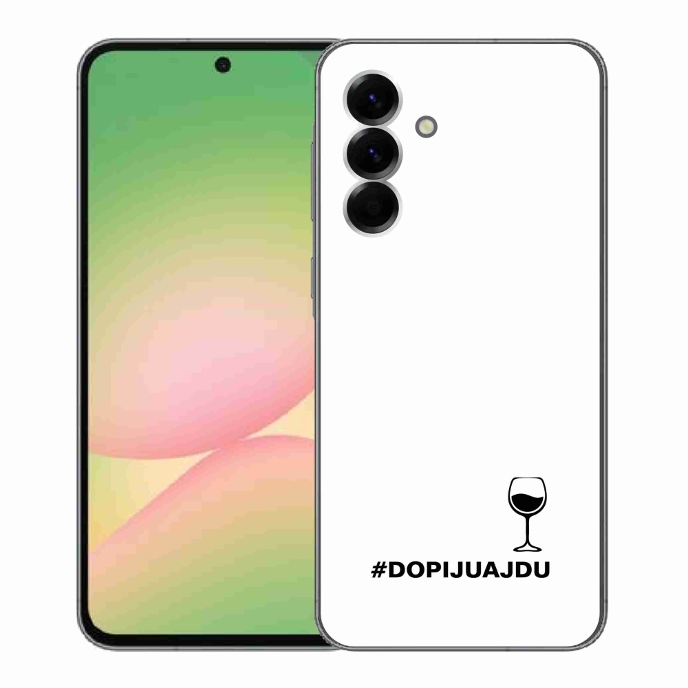 Gélový kryt mmCase na Samsung Galaxy A56 5G - vínny motív biele pozadie