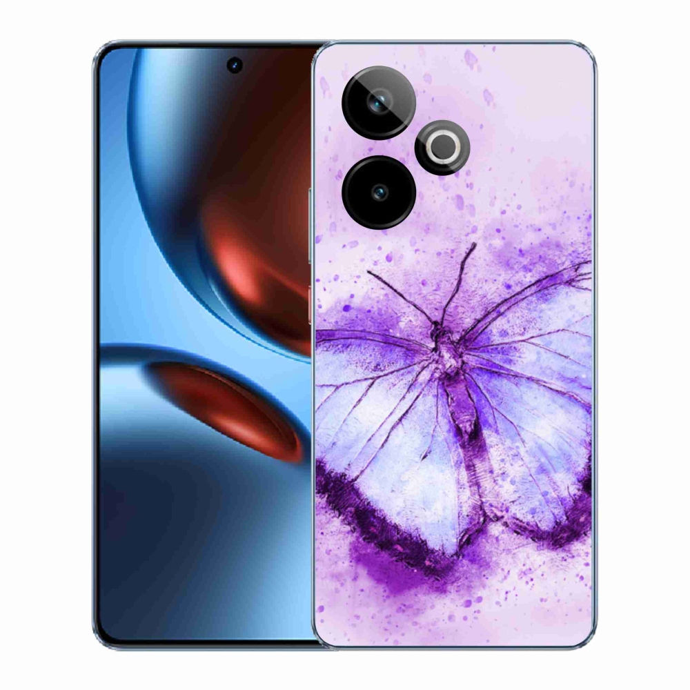 Gélový kryt mmCase na Realme GT 7 5G/GT 7T 5G - fialový motýľ