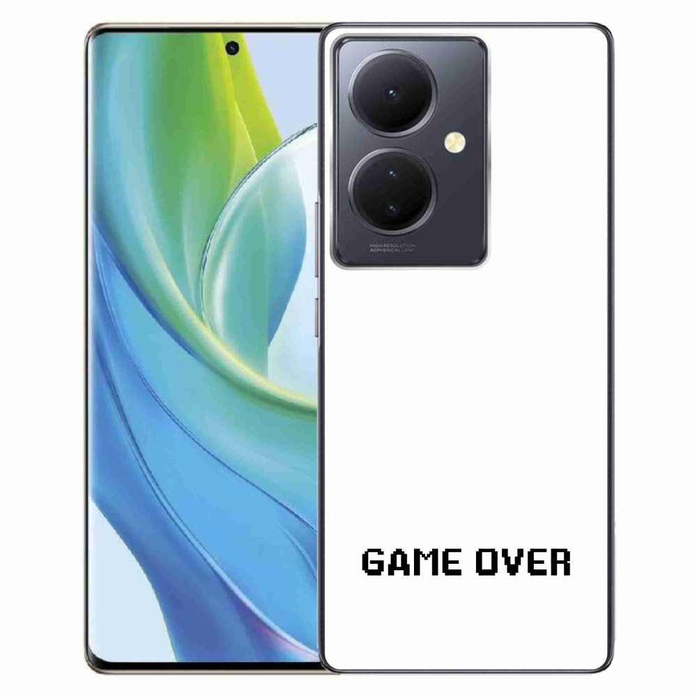 Gélový kryt mmCase na Vivo V29 Lite 5G - game over biele pozadie