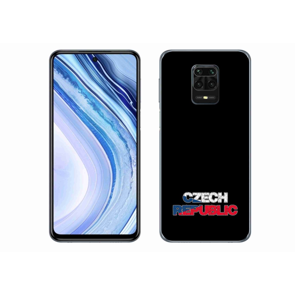 Gélový kryt mmCase na Xiaomi Redmi Note 9 Pro - Czech Republic čierne pozadie
