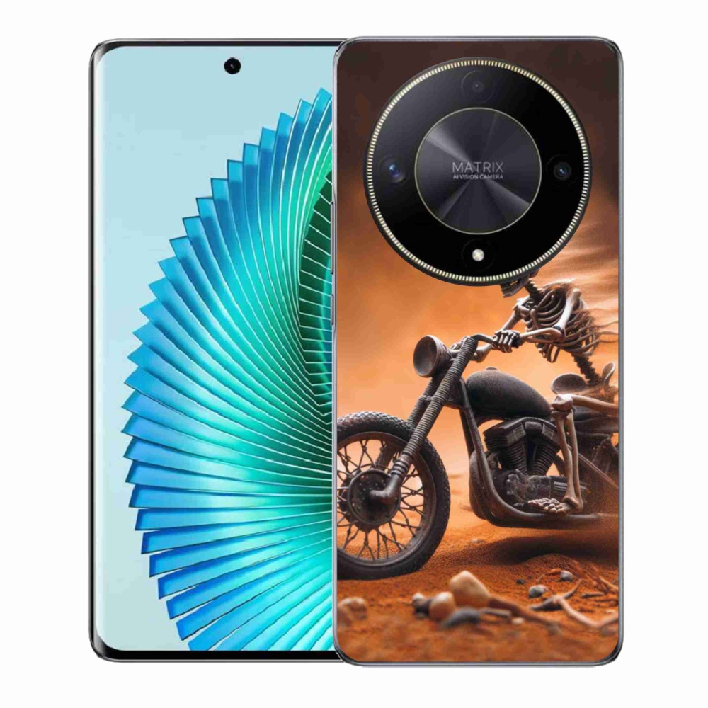 Gélový kryt mmCase na Honor Magic 6 Lite 5G - kostra na motorke