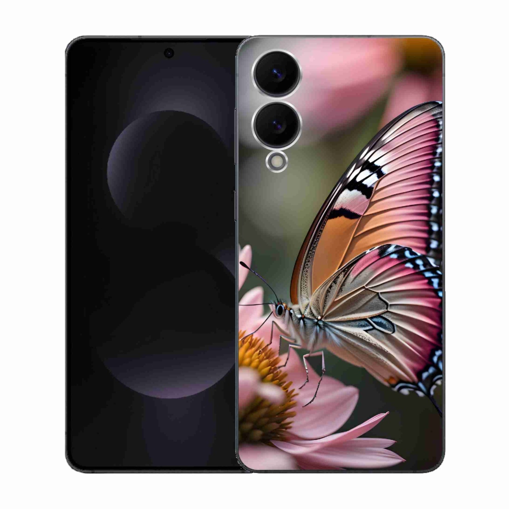 Gélový kryt mmCase na Samsung Galaxy S25 Edge - farebný motýľ