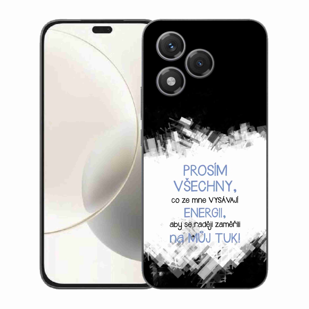 Gélový kryt mmCase na Honor 400 Lite - vtipný text 1 modrý