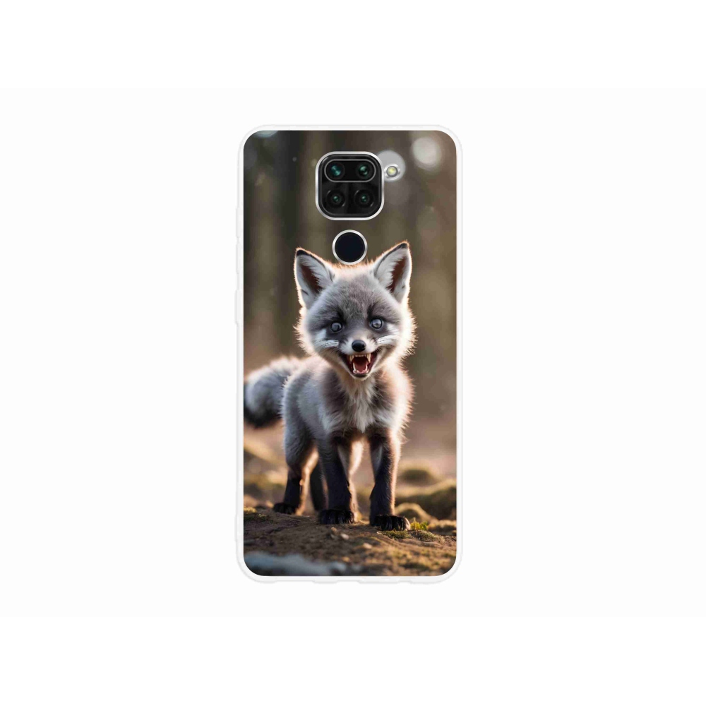 Gelový kryt mmCase na Xiaomi Redmi Note 9 - rozzuřená liška