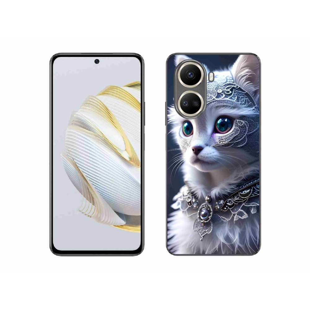 Gélový kryt mmCase na Huawei Nova 10 SE - biela mačka