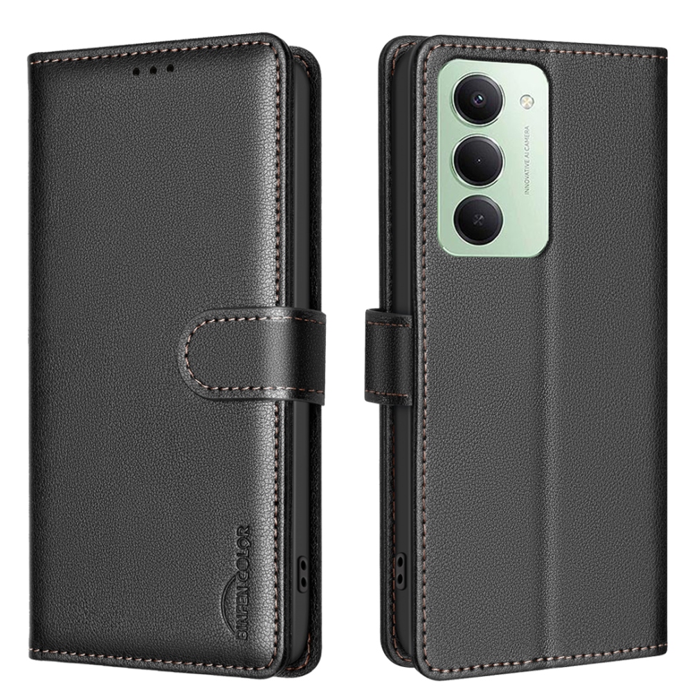 BINFEN knižkové púzdro na Xiaomi Redmi 15 5G (169mm) - čierne