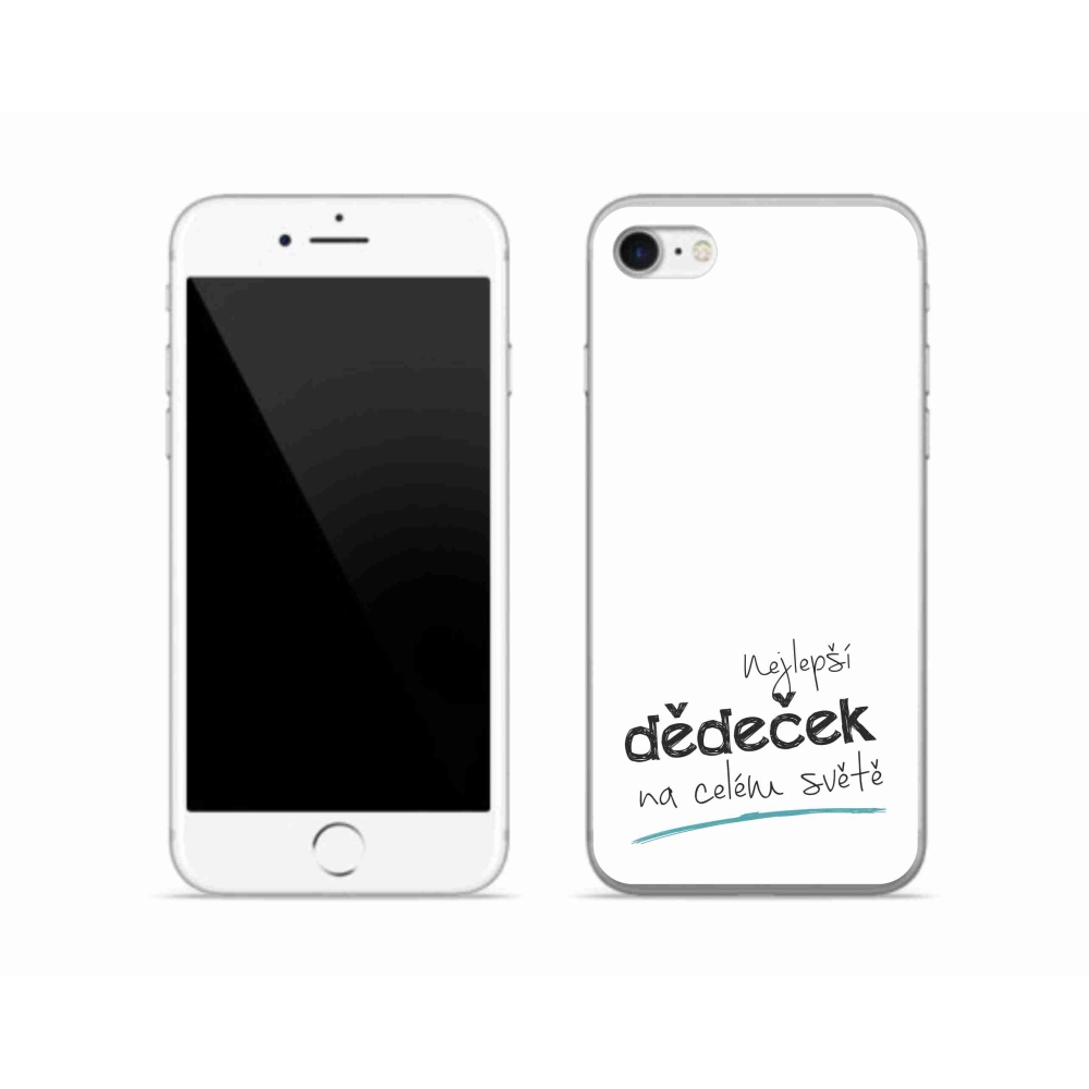 Gélový kryt mmCase na iPhone SE (2022) - najlepší dedko 3 biele pozadie