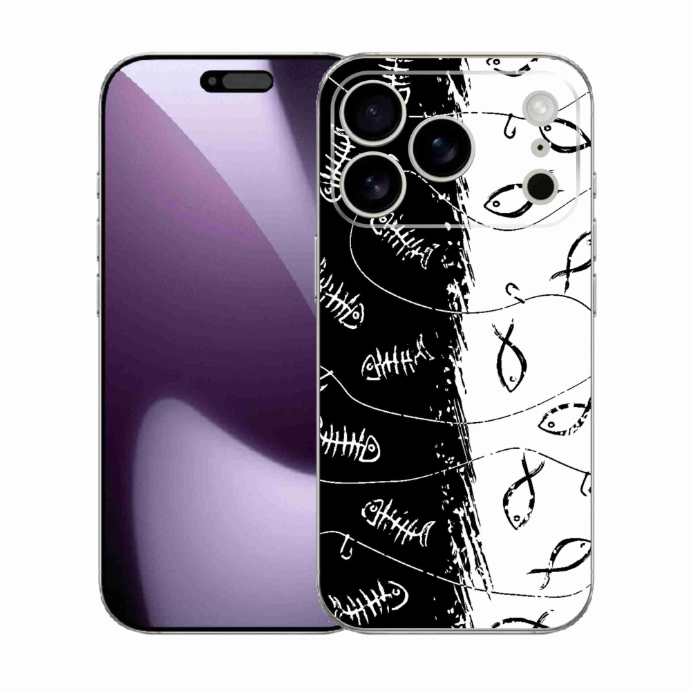 Gélový kryt mmCase na iPhone 17 Pro - kostry a rybky