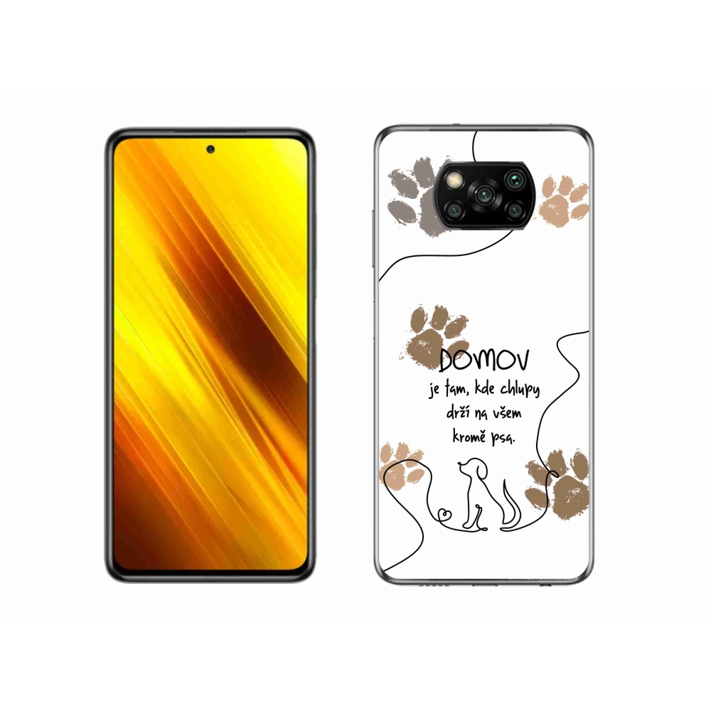 Gélový kryt mmCase na Xiaomi Poco X3 Pro - psí motív biele pozadie