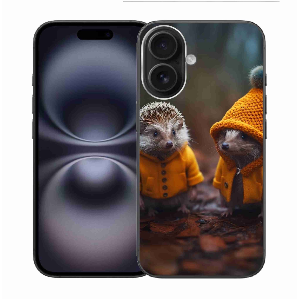 Gélový kryt mmCase na iPhone 16 - ježkovia