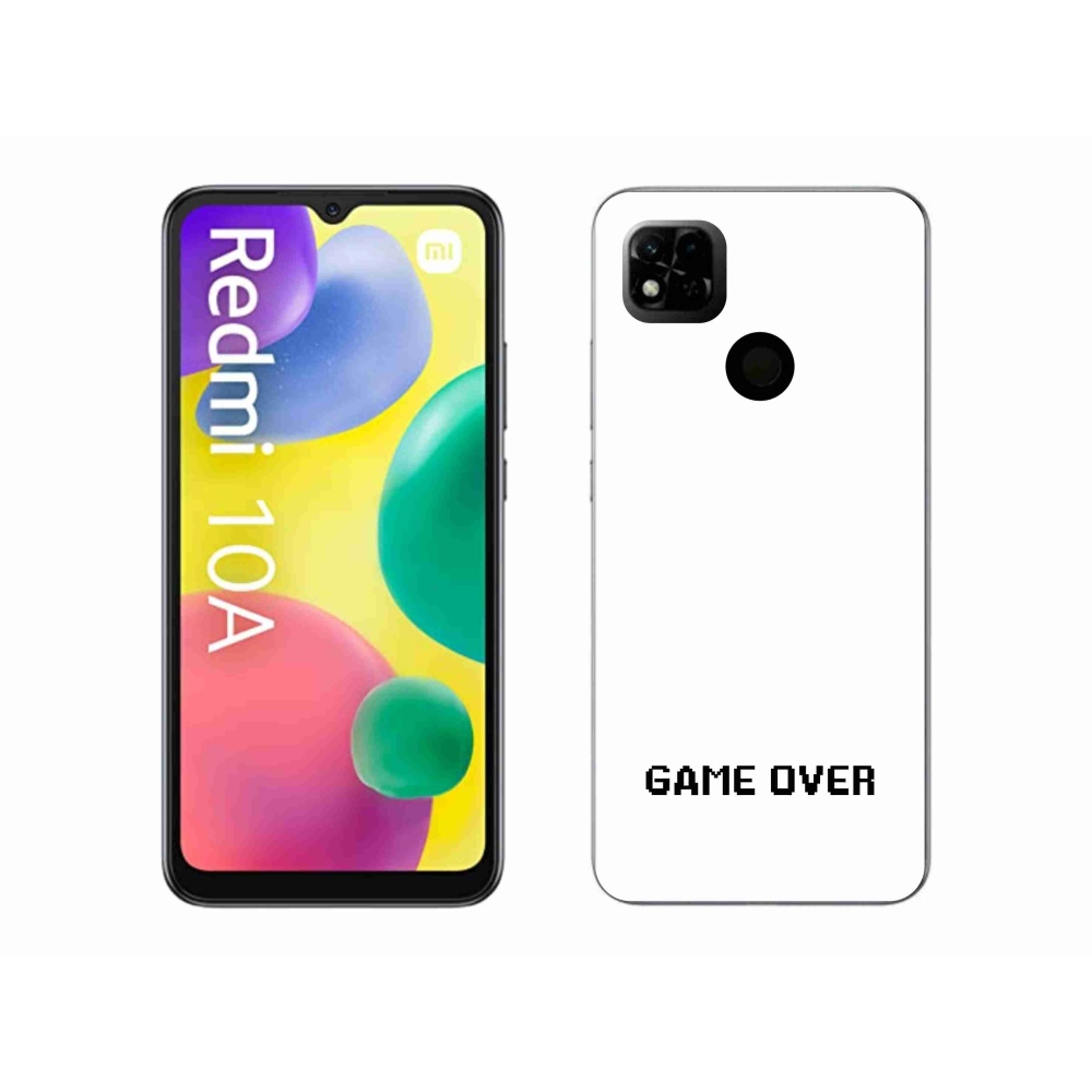 Gélový kryt mmCase na Xiaomi Redmi 10A - game over biele pozadie