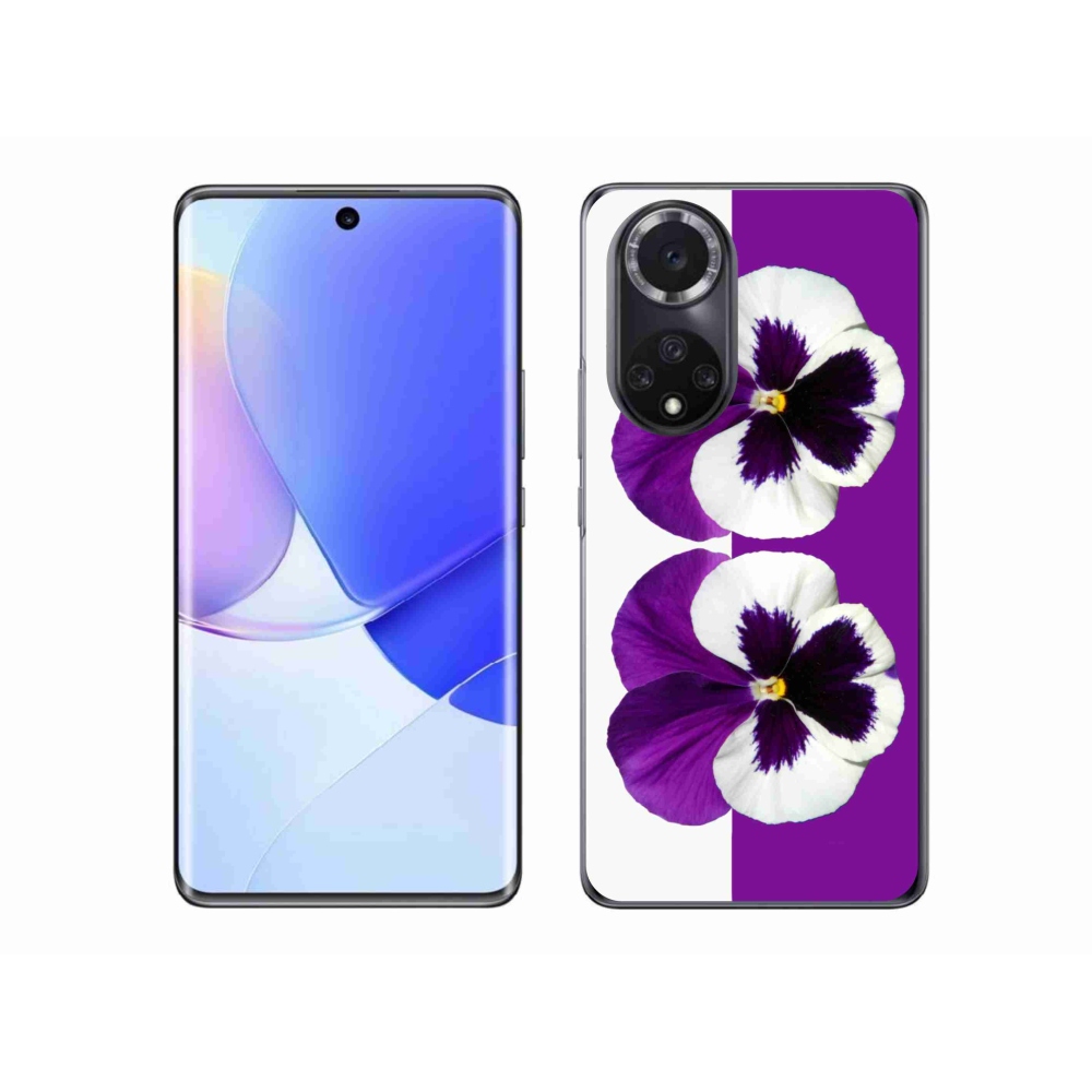 Gélový kryt mmCase na Huawei Nova 9 - fialovobiely kvet