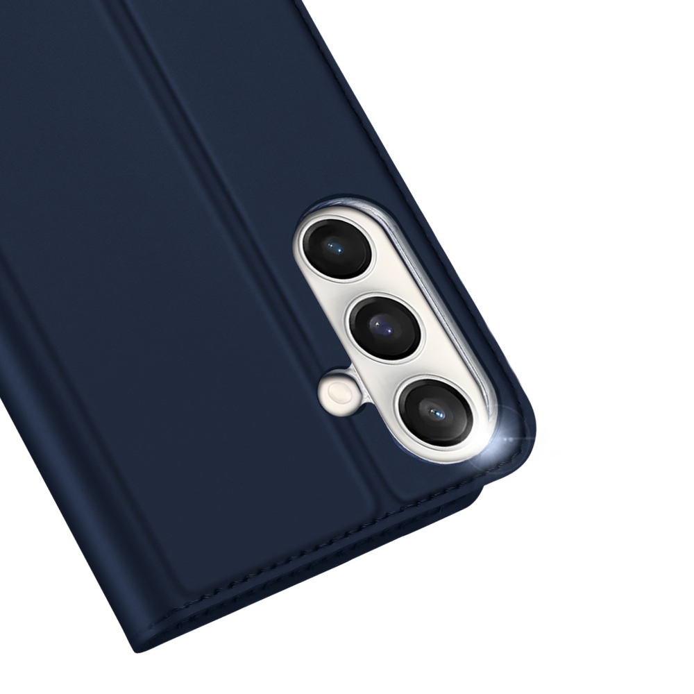 DUX knižkové púzdro na Samsung Galaxy S25 FE - tmavomodré