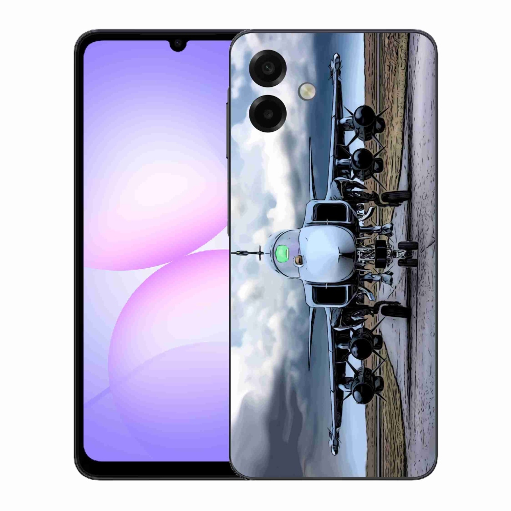 Gélový kryt mmCase na Samsung Galaxy A07 4G - vojenské lietadlo