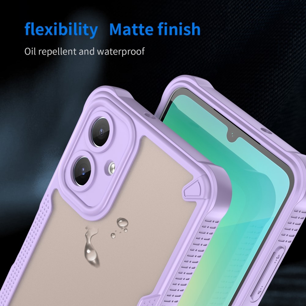 Frosted odolný kryt na Samsung Galaxy A06 4G - fialový