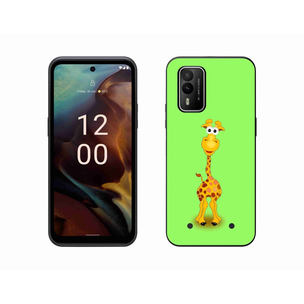 Gélový kryt mmCase na Nokia XR21 - kreslená žirafa