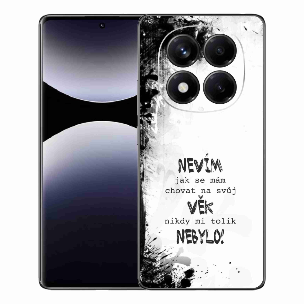 Gélový kryt mmCase na Xiaomi Redmi Note 14 Pro - vtipný text 14 biele pozadie