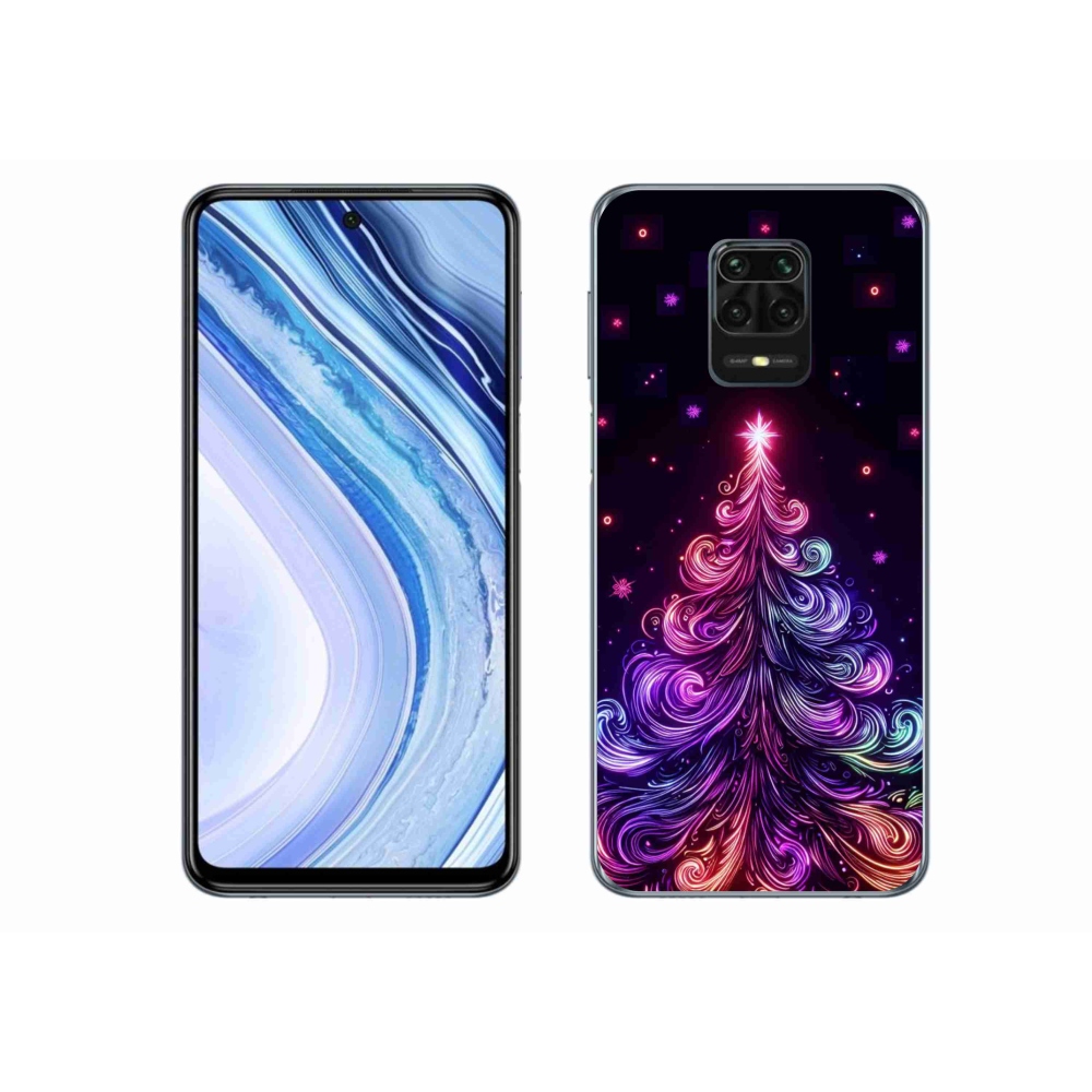 Gélový kryt mmCase na Xiaomi Redmi Note 9 Pro - neónový vianočný stromček 1