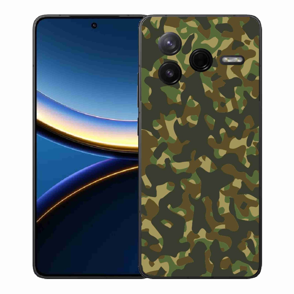Gélový kryt mmCase na Xiaomi Poco F7 Pro - maskáčový vzor 1