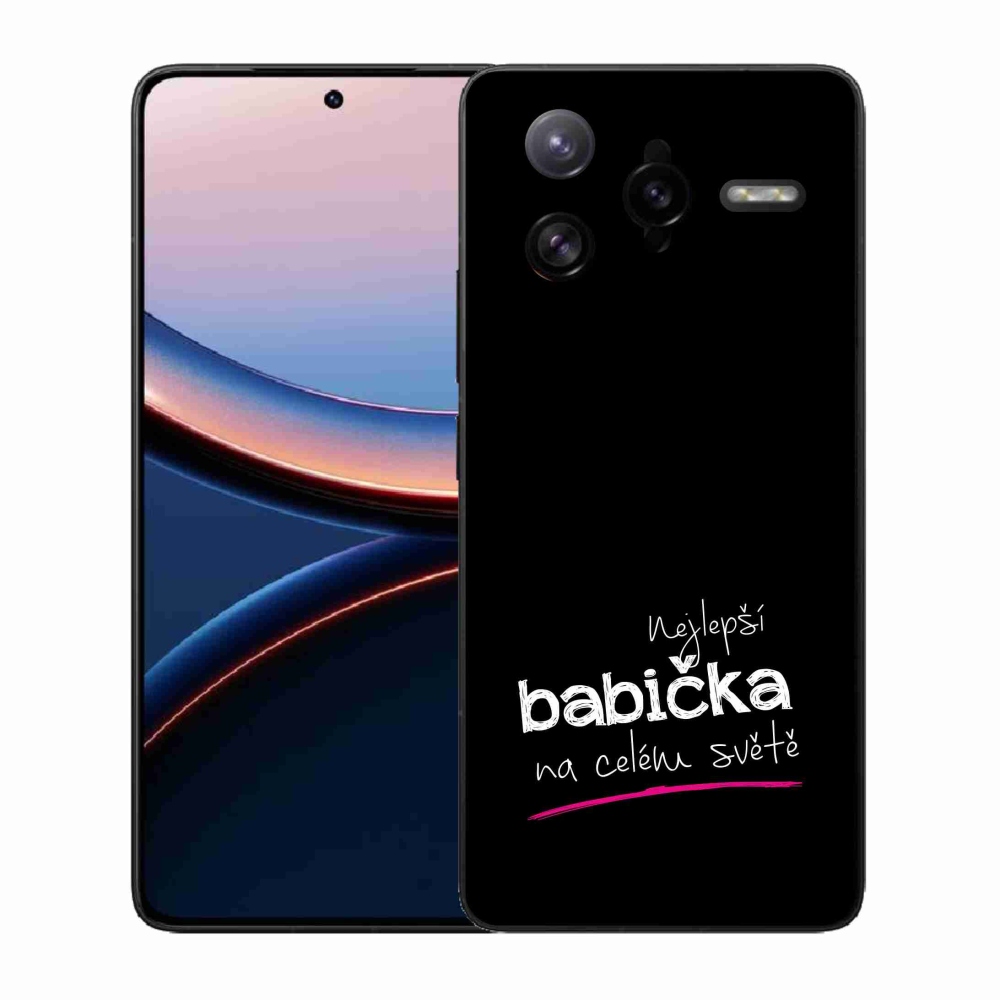 Gélový kryt mmCase na Xiaomi Poco F7 Ultra - najlepšia babička 4 čierne pozadie