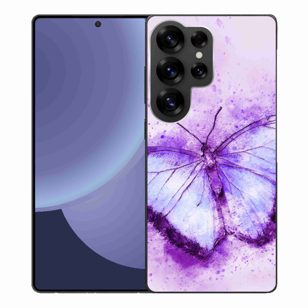 Gélový kryt mmCase na Samsung Galaxy S25 Ultra - fialový motýľ