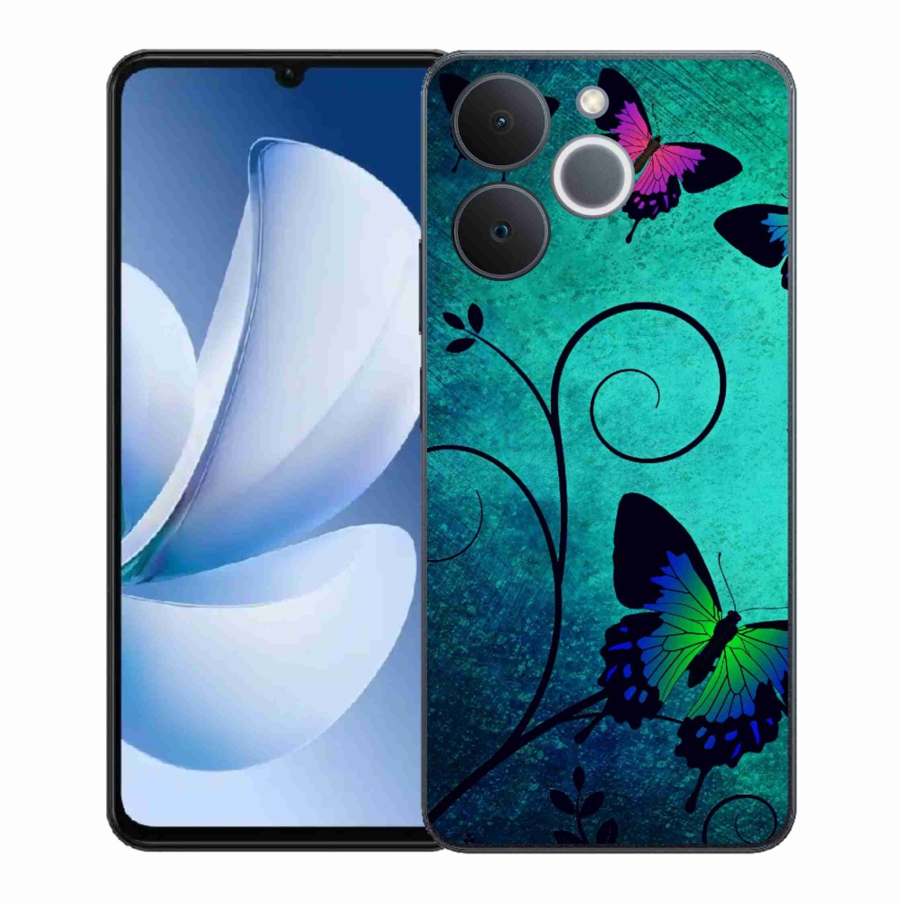Gélový kryt mmCase na Realme Note 70T - farební motýle