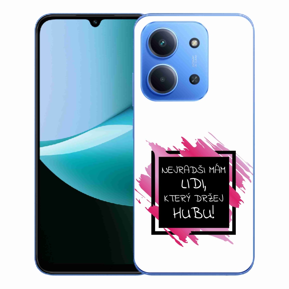 Gélový kryt mmCase na Xiaomi Redmi 15C 4G/5G (173mm) - vtipný text 7 čiernobiele pozadie