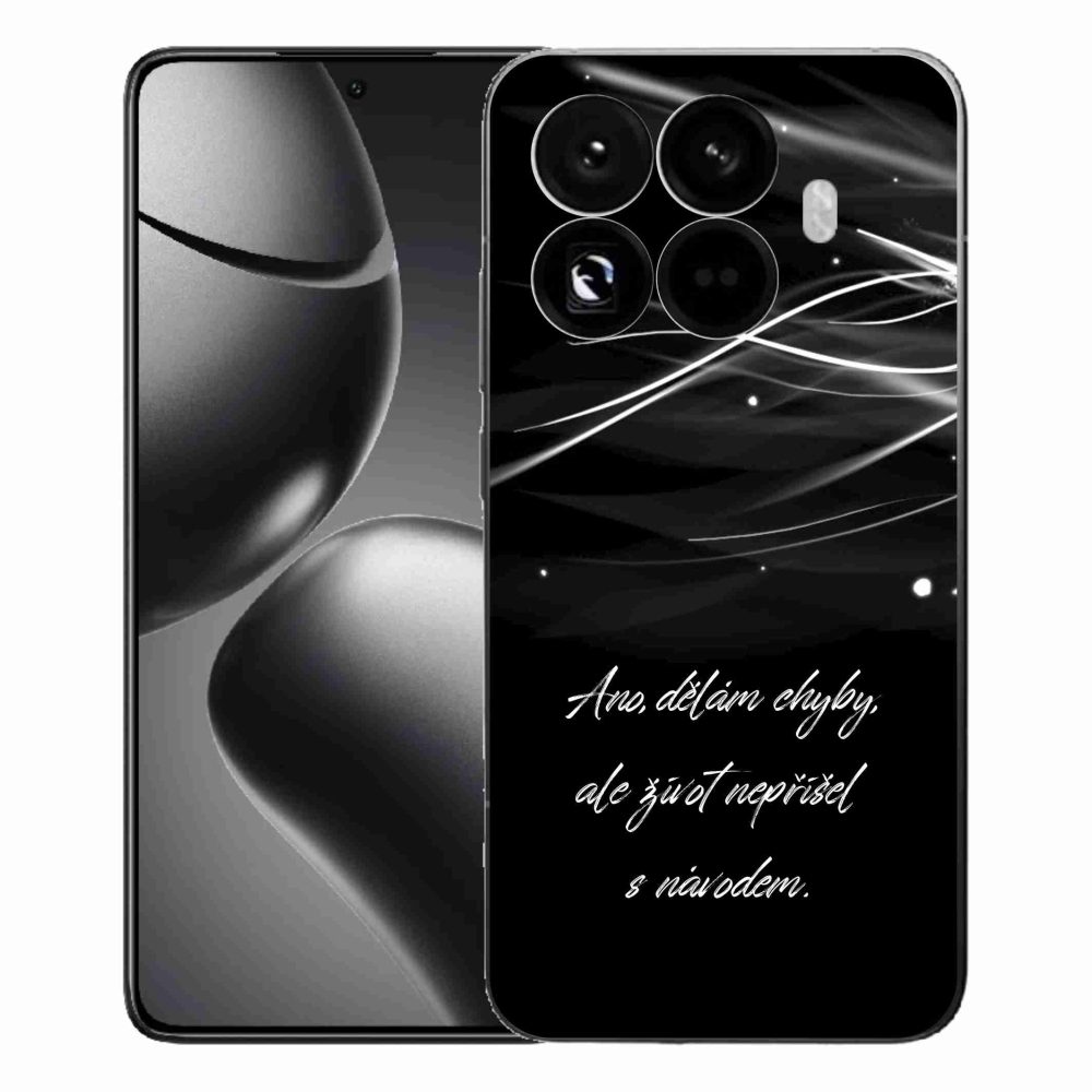 Gélový kryt mmCase na Xiaomi 15T Pro - citát čierne pozadie